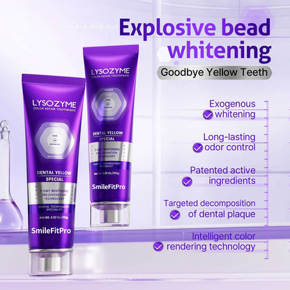 Teeth Whitening Toothpaste – SmileFitPro Enzyme Formula for Removing Stains & Fresh Breath