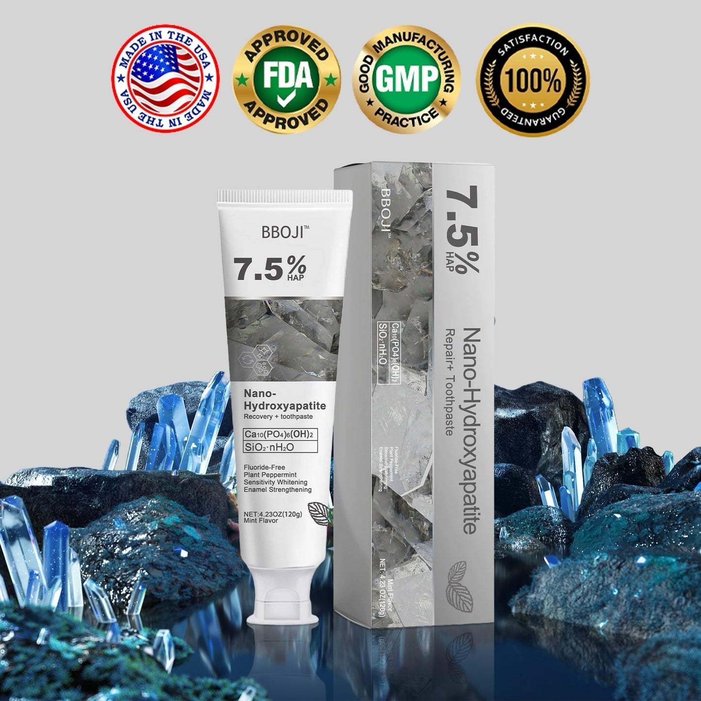 ✨Ends Tonight: Get 50% OFF Before It’s Gone!🎁 BBOJI™ Fluoride-Free Hydroxyapatite Toothpaste – Gentle Whitening & Enamel Strength for Sensitive Teeth